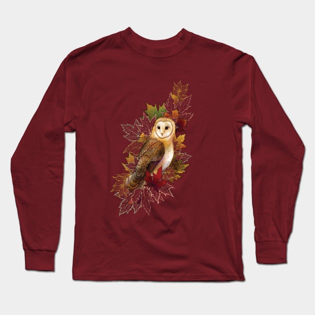 Feathers and Leaves Long Sleeve T-Shirt by TaylorRoseMakesArt